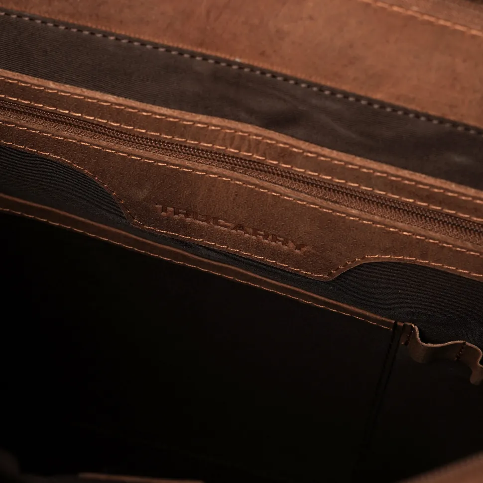 The Cristoph Vintage Tan Leather Messenger Bag