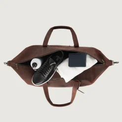 The Dale Duffle Vintage Distressed Brown Leather Duffle Bag
