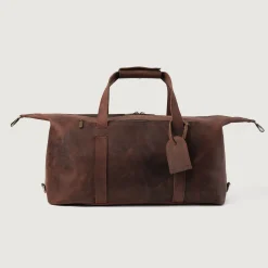 The Dale Duffle Vintage Distressed Brown Leather Duffle Bag