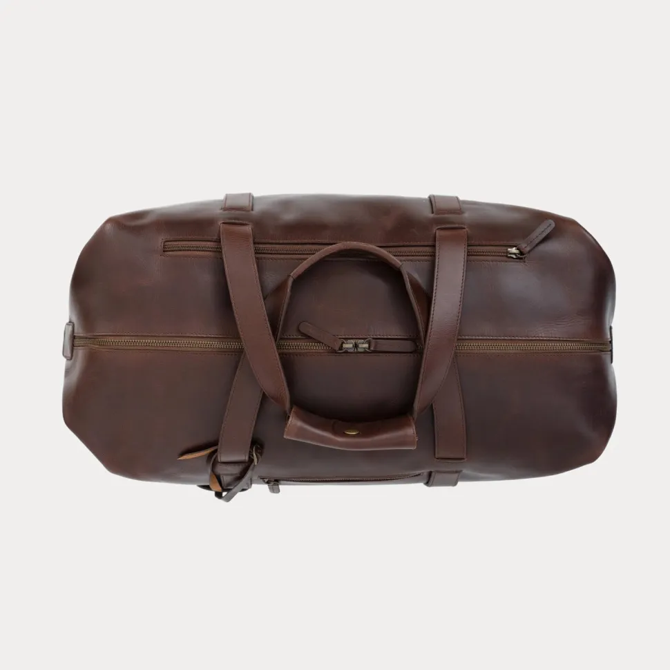 The Dale Vintage Brown Leather Duffle Bag