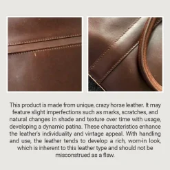 The Dale Vintage Brown Leather Duffle Bag