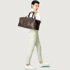 The Dale Vintage Brown Leather Duffle Bag