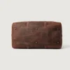 The Darrio Vintage Distressed Brown Leather Duffle Bag