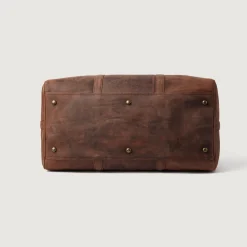 The Darrio Vintage Distressed Brown Leather Duffle Bag