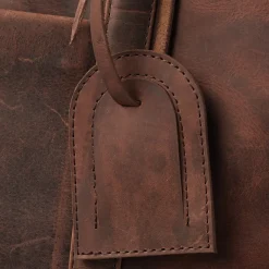 The Darrio Vintage Distressed Brown Leather Duffle Bag