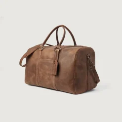 The Darrio Vintage Tan Brown Leather Duffle Bag
