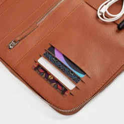 The Eclectic Brown Leather Folio Organizer