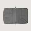 The Eclectic Grey Leather Folio Organizer