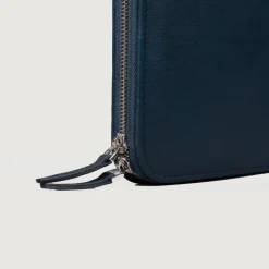 The Eclectic Midnight Blue Leather Folio Organizer