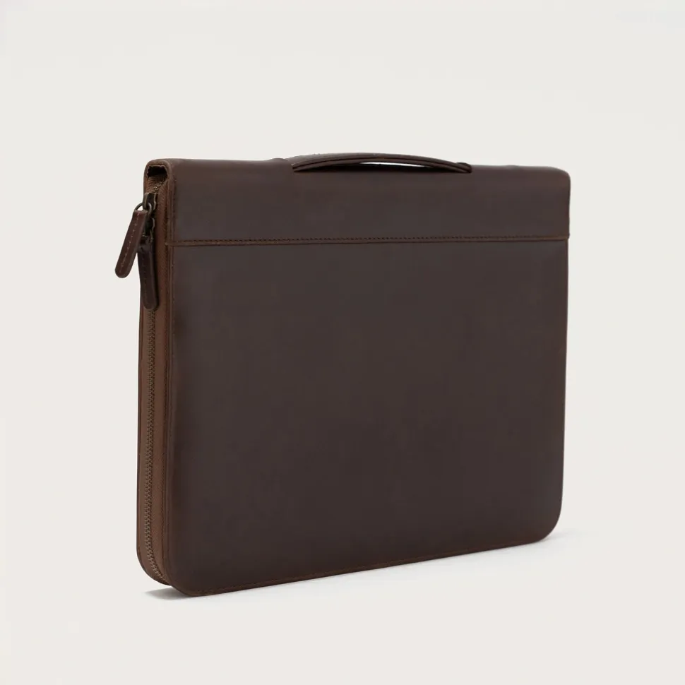 The Eclectic Vintage Brown Leather Folio Organizer