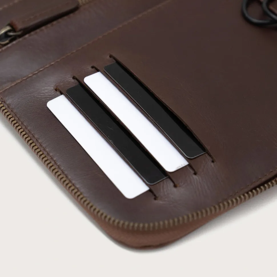 The Eclectic Vintage Brown Leather Folio Organizer