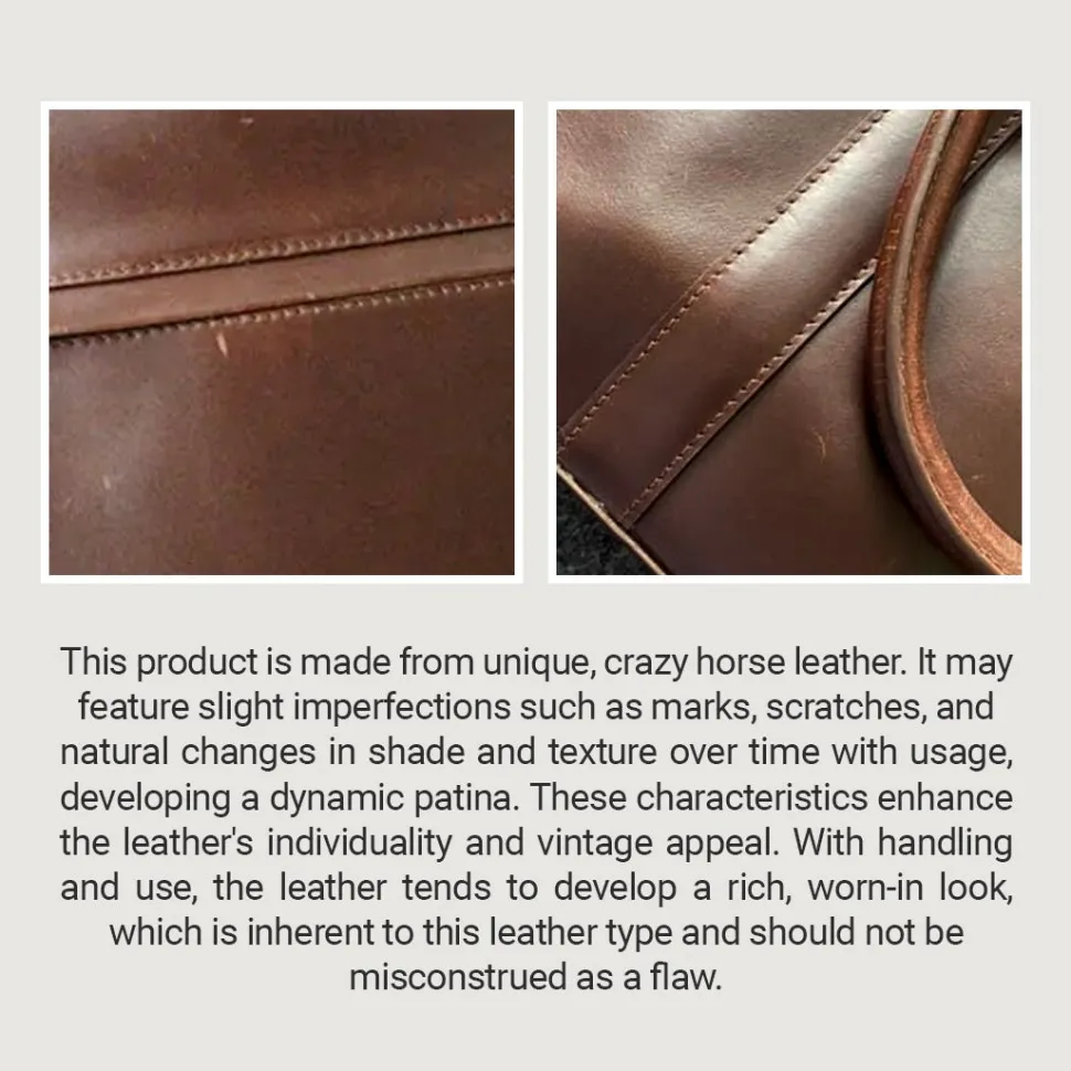 The Eclectic Vintage Brown Leather Folio Organizer