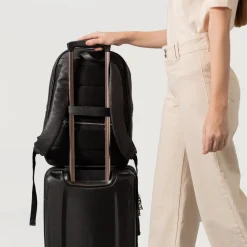 The Philos Black Leather Backpack
