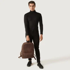 The Philos Vintage Tan Leather Backpack