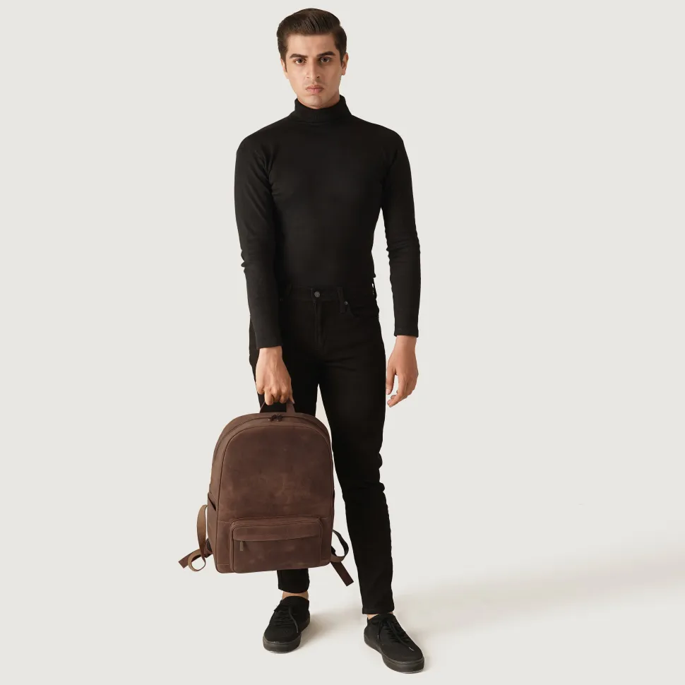 The Philos Vintage Tan Leather Backpack