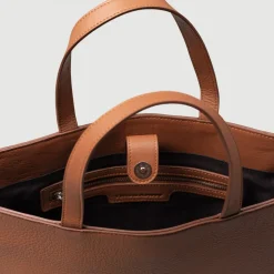 The Poet Brown Leather Tote Bag