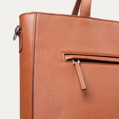 The Poet Brown Leather Tote Bag