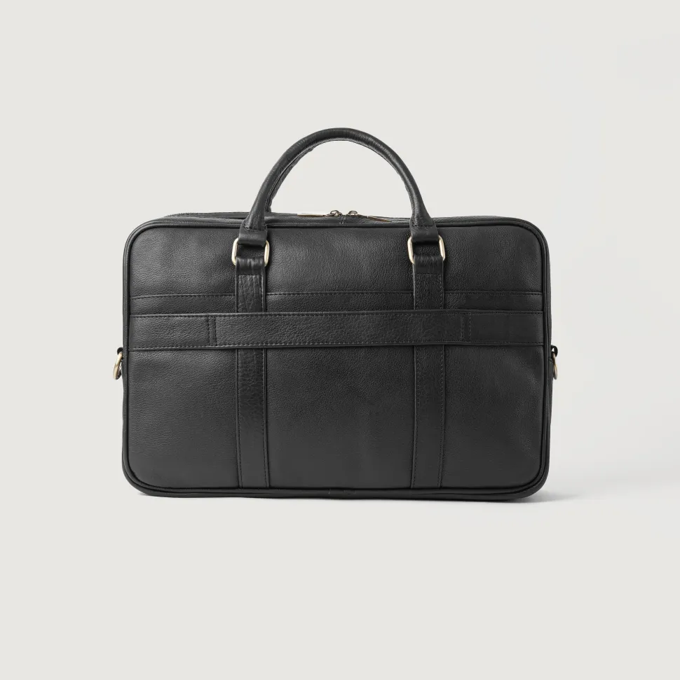The Preston Black Leather Briefcase