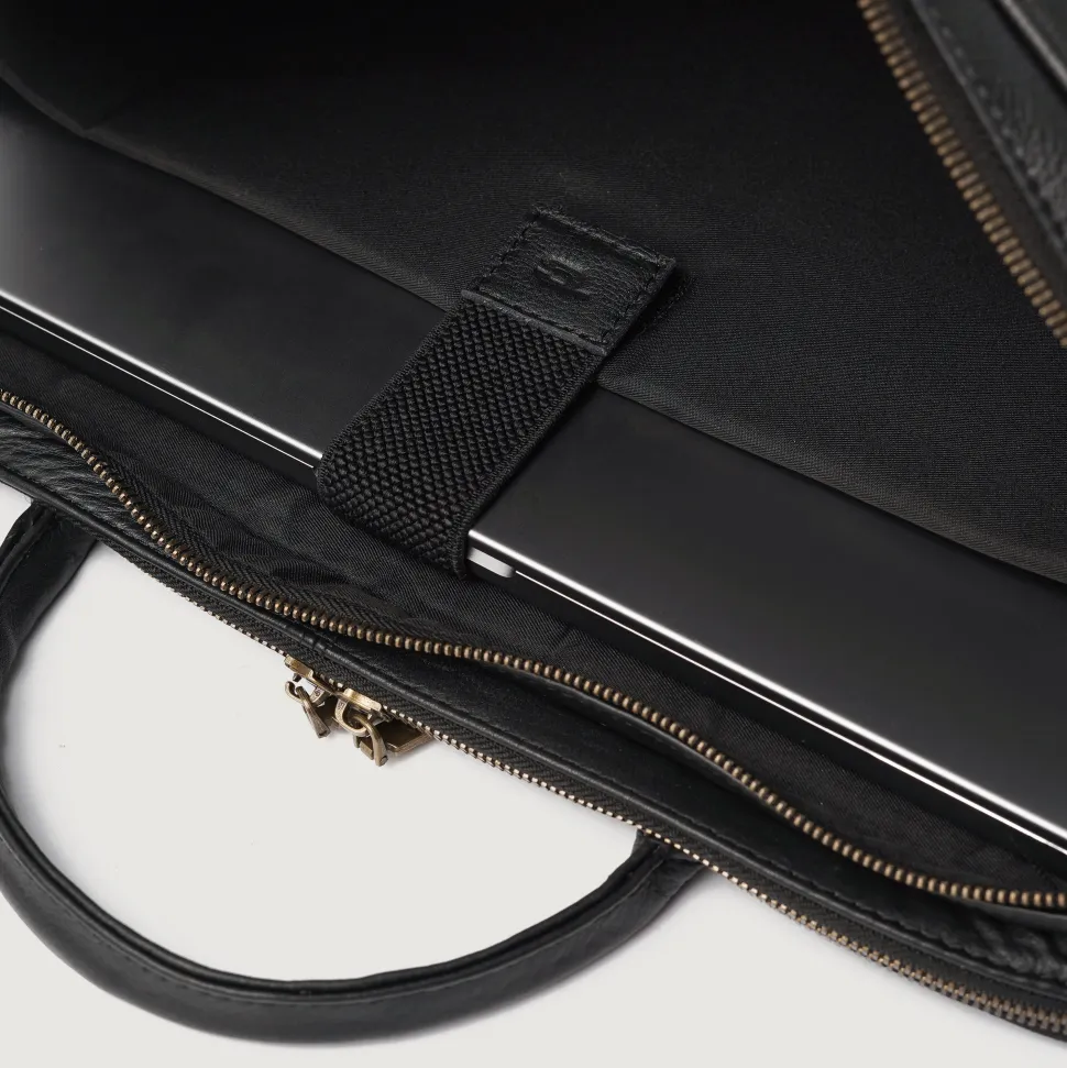 The Preston Black Leather Briefcase