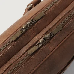 The Preston Vintage Tan Leather Briefcase