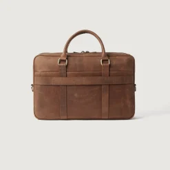 The Preston Vintage Tan Leather Briefcase