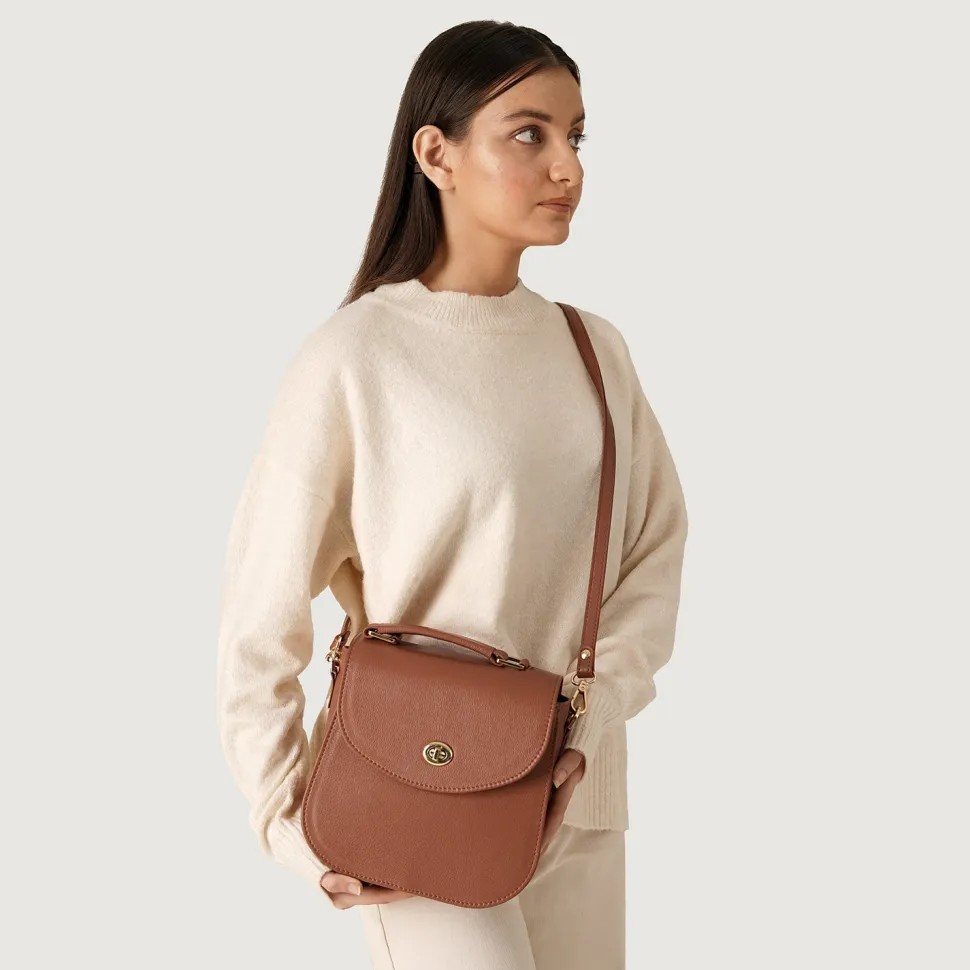 The Sandra Brown Leather Saddle Bag