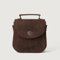 The Sandra Vintage Distressed Brown Leather Saddle Bag
