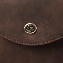 The Sandra Vintage Distressed Brown Leather Saddle Bag