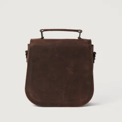 The Sandra Vintage Distressed Brown Leather Saddle Bag