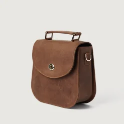 The Sandra Vintage Tan Leather Saddle Bag