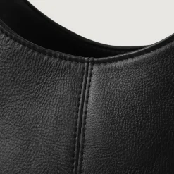 The Stefani Black Leather Hobo Bag