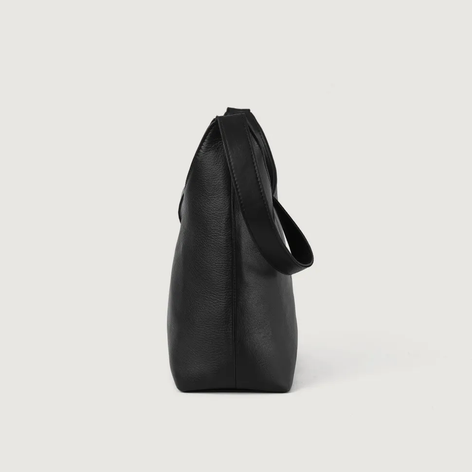 The Stefani Black Leather Hobo Bag
