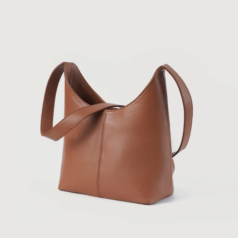 The Stefani Brown Leather Hobo Bag