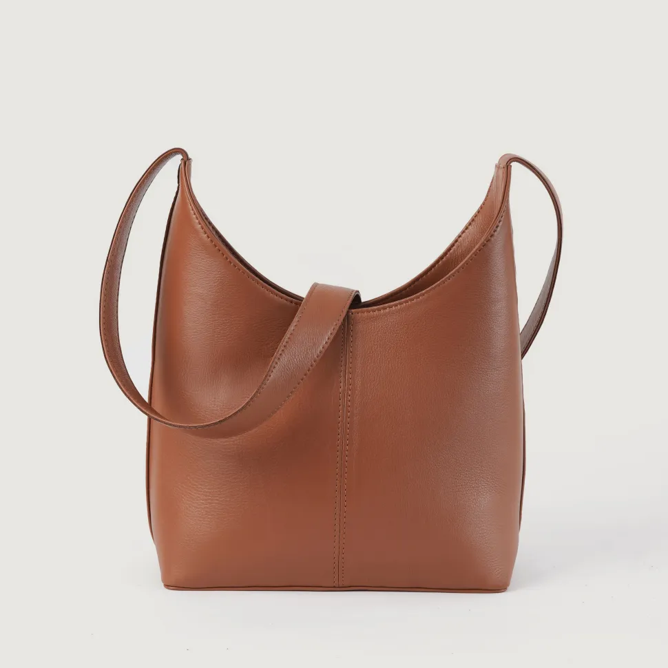 The Stefani Brown Leather Hobo Bag