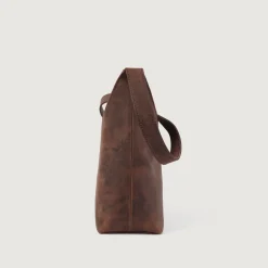 The Stefani Vintage Distressed Brown Leather Hobo Bag