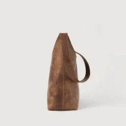 The Stefani Vintage Tan Brown Leather Hobo Bag
