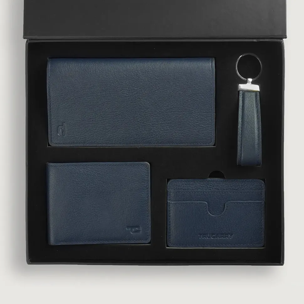 Timeless Taylen Blue Leather Gift Set