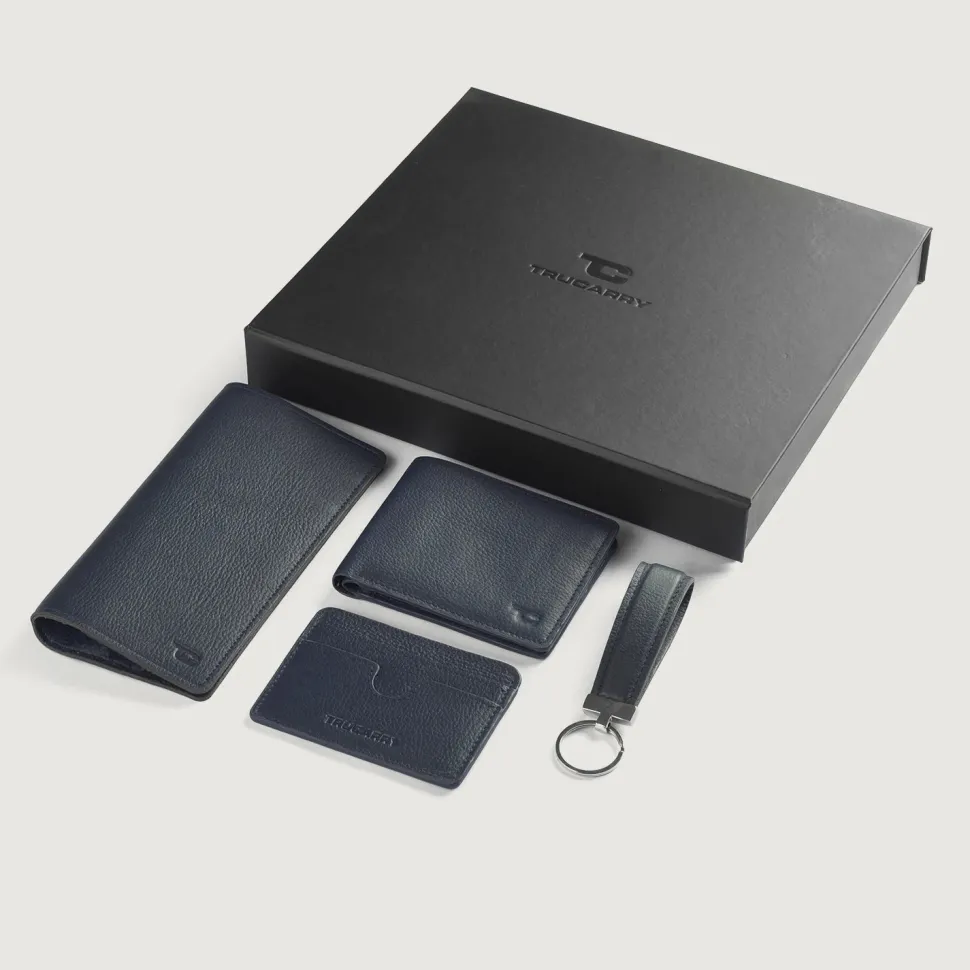 Timeless Taylen Blue Leather Gift Set
