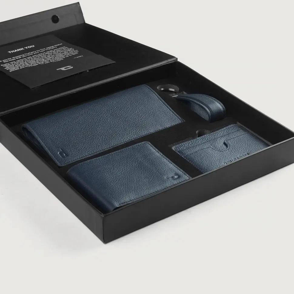 Timeless Taylen Blue Leather Gift Set