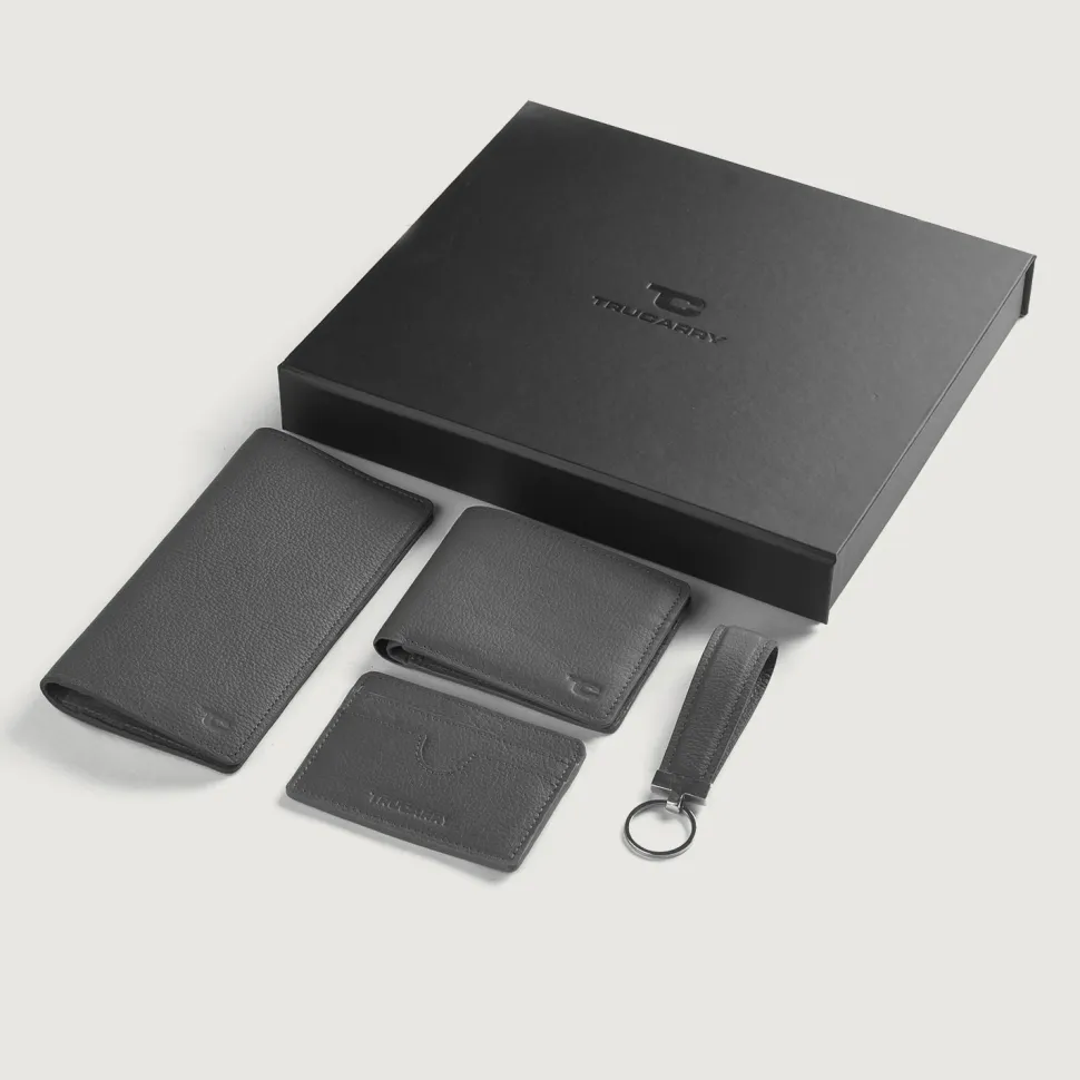 Timeless Taylen Grey Leather Gift Set