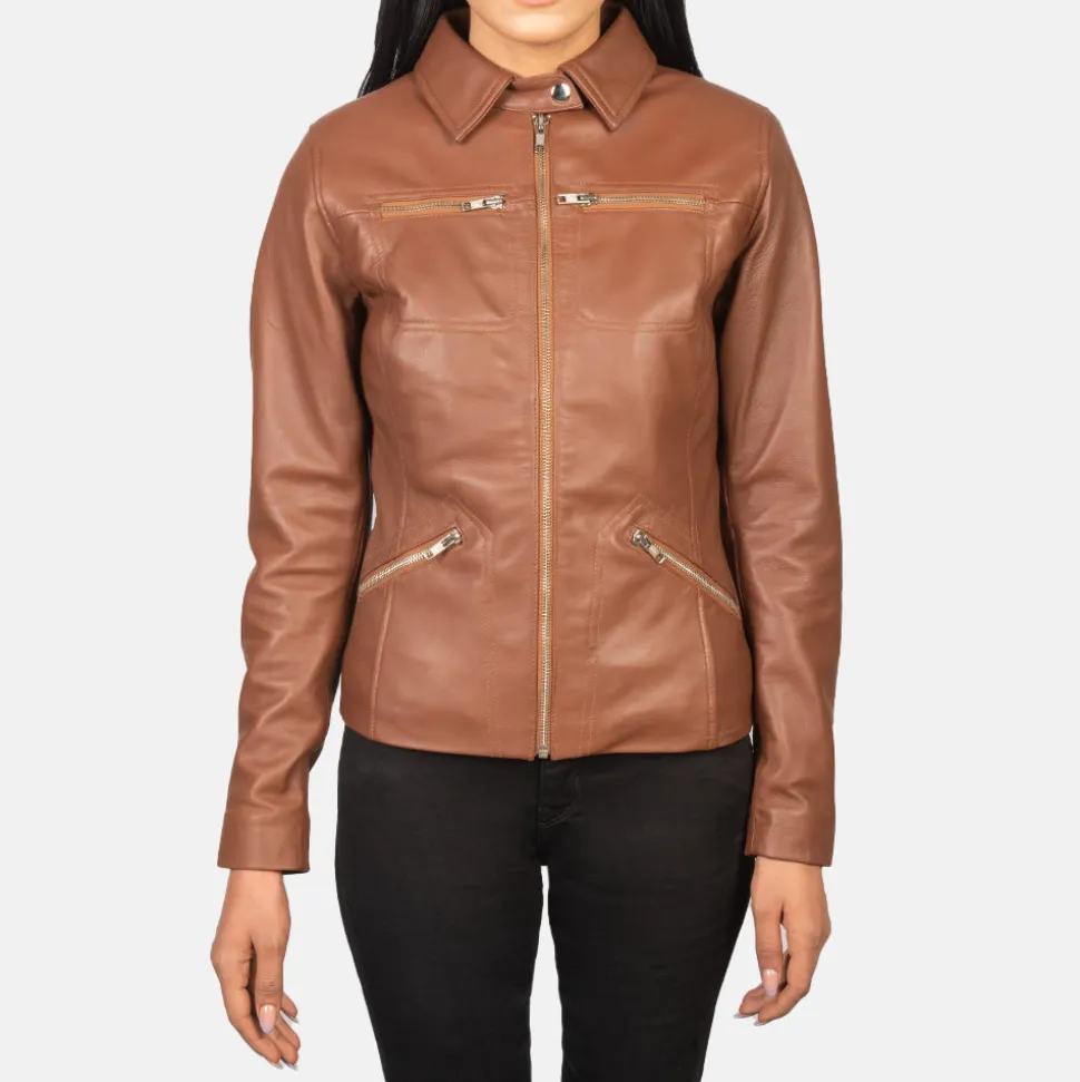 Tomachi Brown Leather Jacket