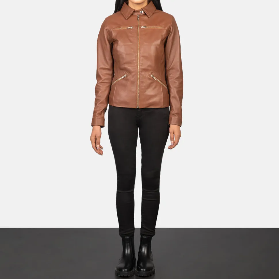 Tomachi Brown Leather Jacket