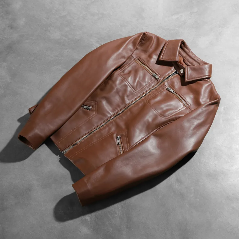Tomachi Brown Leather Jacket