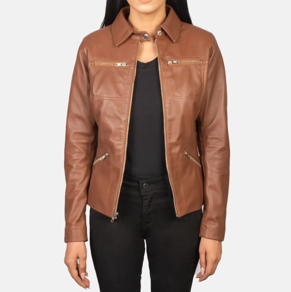 Tomachi Brown Leather Jacket