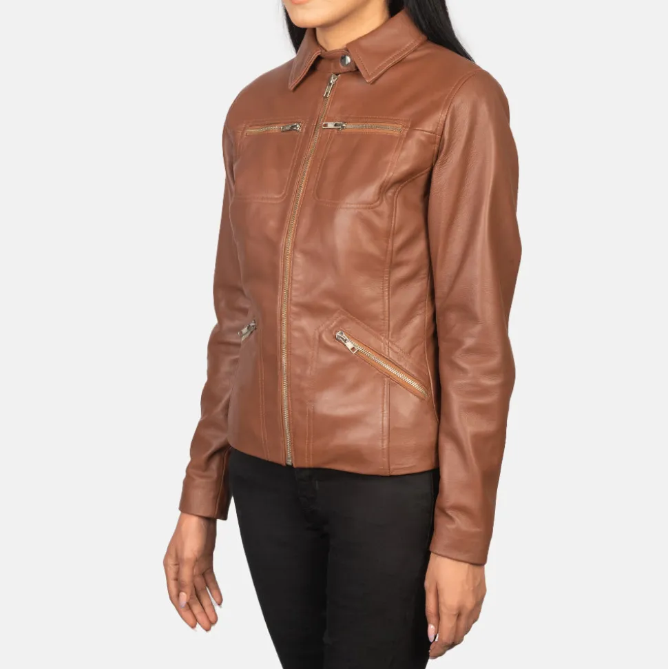 Tomachi Brown Leather Jacket