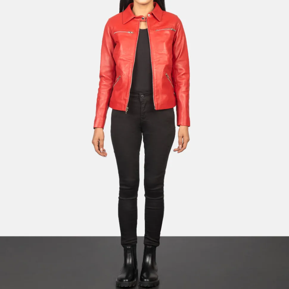 Tomachi Red Leather Jacket