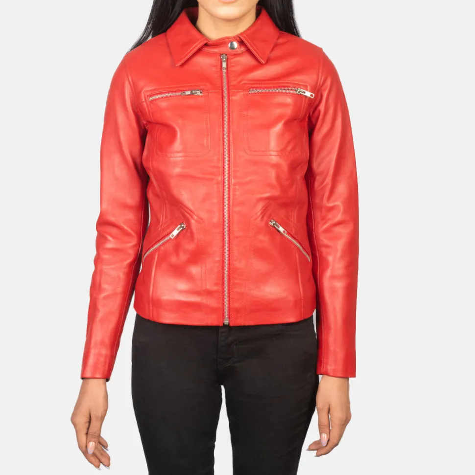 Tomachi Red Leather Jacket