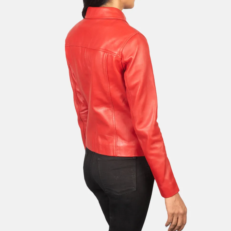 Tomachi Red Leather Jacket