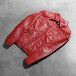 Tomachi Red Leather Jacket