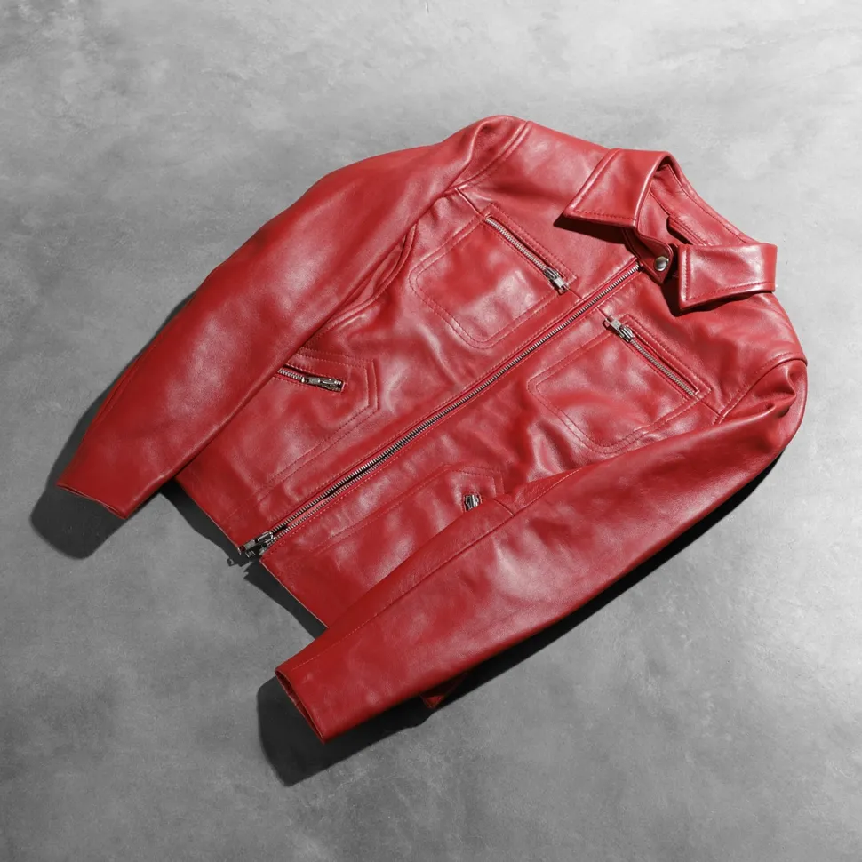 Tomachi Red Leather Jacket